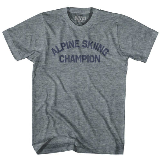 Alpine Skiing Champion Adult Tri-Blend T-shirt Style009