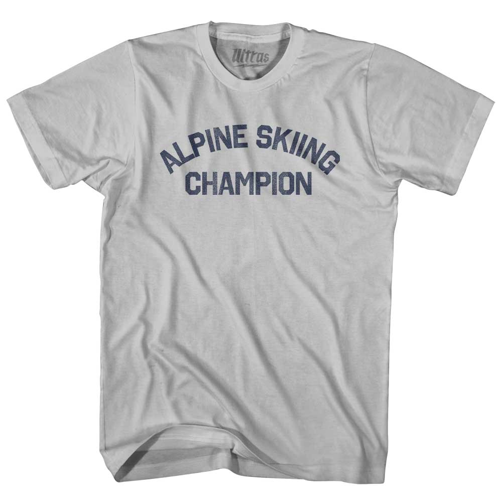 Alpine Skiing Champion Adult Cotton T-shirt