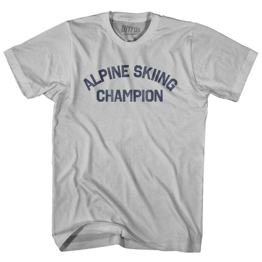 Alpine Skiing Champion Adult Cotton T-shirt