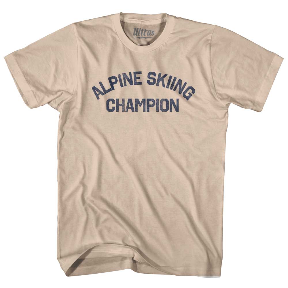 Alpine Skiing Champion Adult Cotton T-shirt Style001
