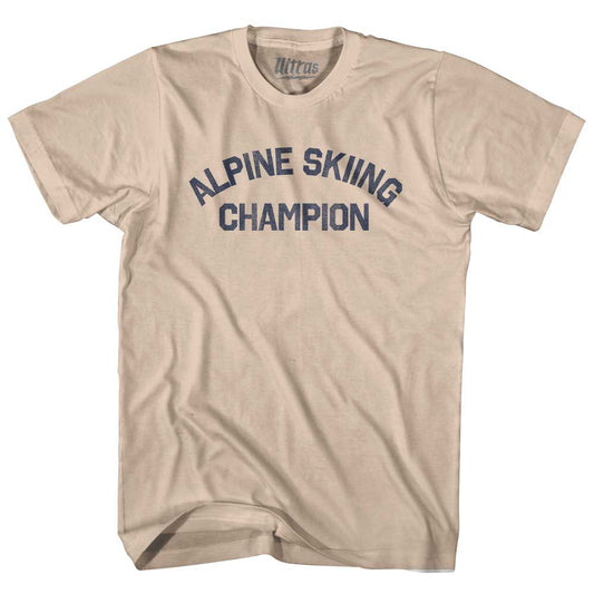 Alpine Skiing Champion Adult Cotton T-shirt Style001