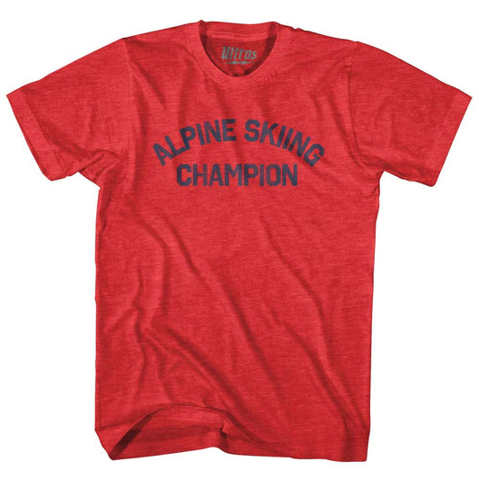 Alpine Skiing Champion Adult Tri-Blend T-shirt Style005