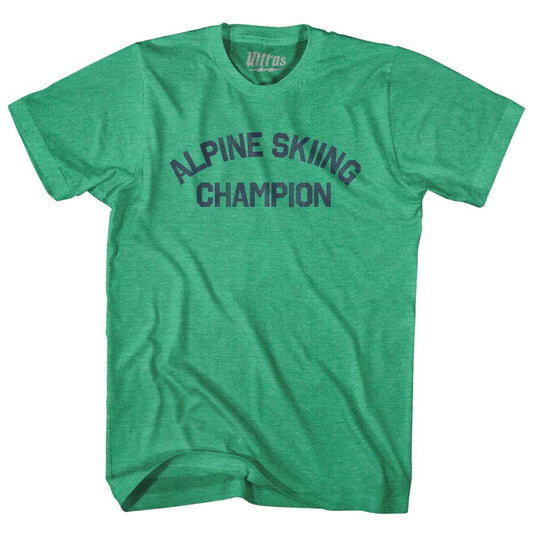 Alpine Skiing Champion Adult Tri-Blend T-shirt Style006
