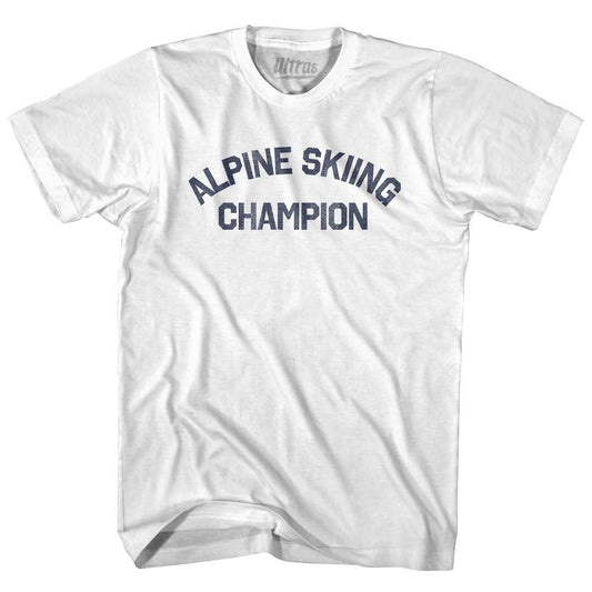 Alpine Skiing Champion Adult Cotton T-shirt Style004