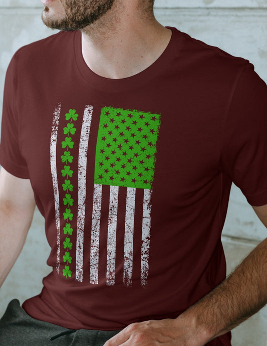 American Irish St. PatrickÃ¢â‚¬â„¢s Day T-Shirt Ã¢â‚¬â€œ USA & Ireland Pride Graphic Tee
