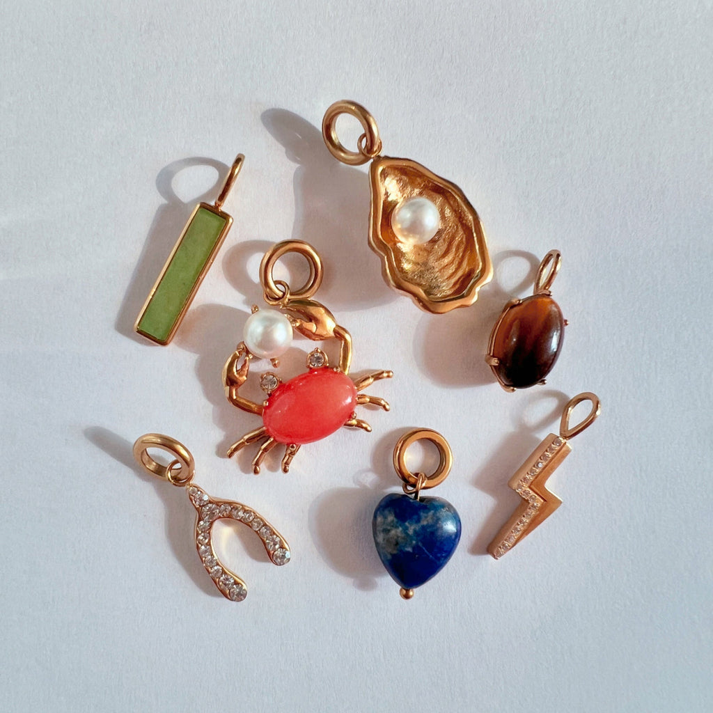 Green Aventurine Gemstone Interchangeable Bar Charm