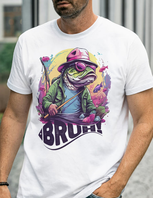 Bass Fishing MenÃ¢â‚¬â„¢s TÃ¢â‚¬â€˜Shirt Angler Graphic Tee Unisex Fit Cotton