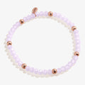 Pink Beaded Stretch Bracelet, Small