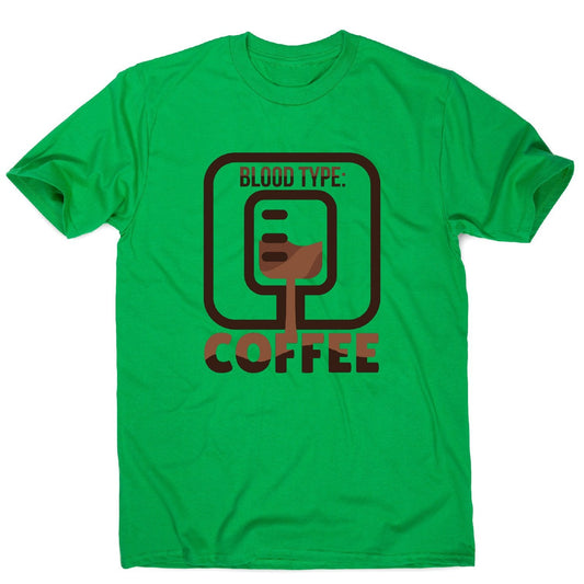 Blood type coffee - men's funny premium t-shirt