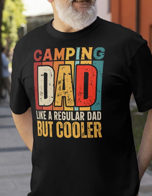 Camping Dad FatherÃ¢â‚¬â„¢s Day T-Shirt Ã¢â‚¬â€œ Outdoor Adventure Graphic Tee