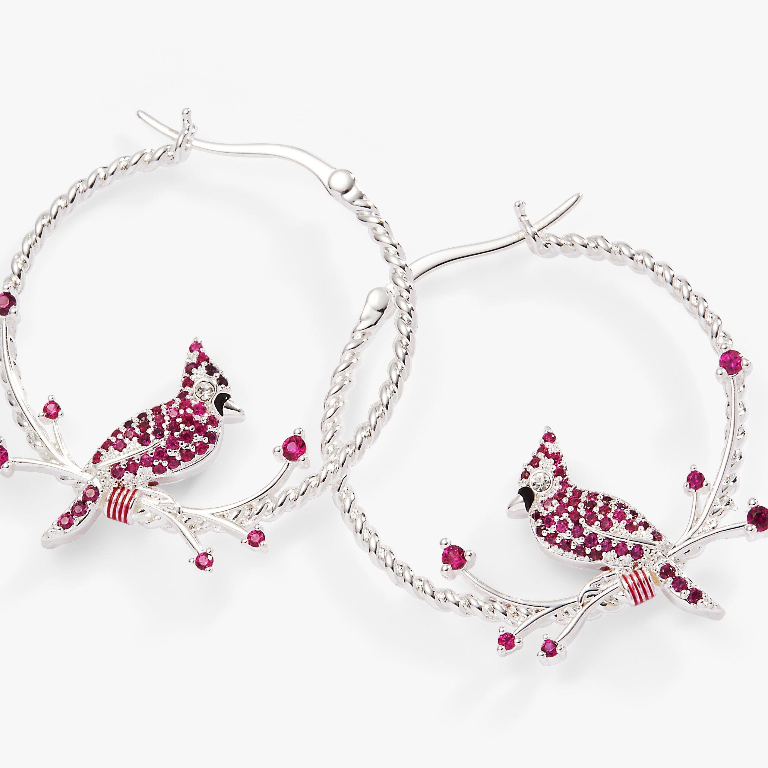Cardinal Reversible Hoop Earrings