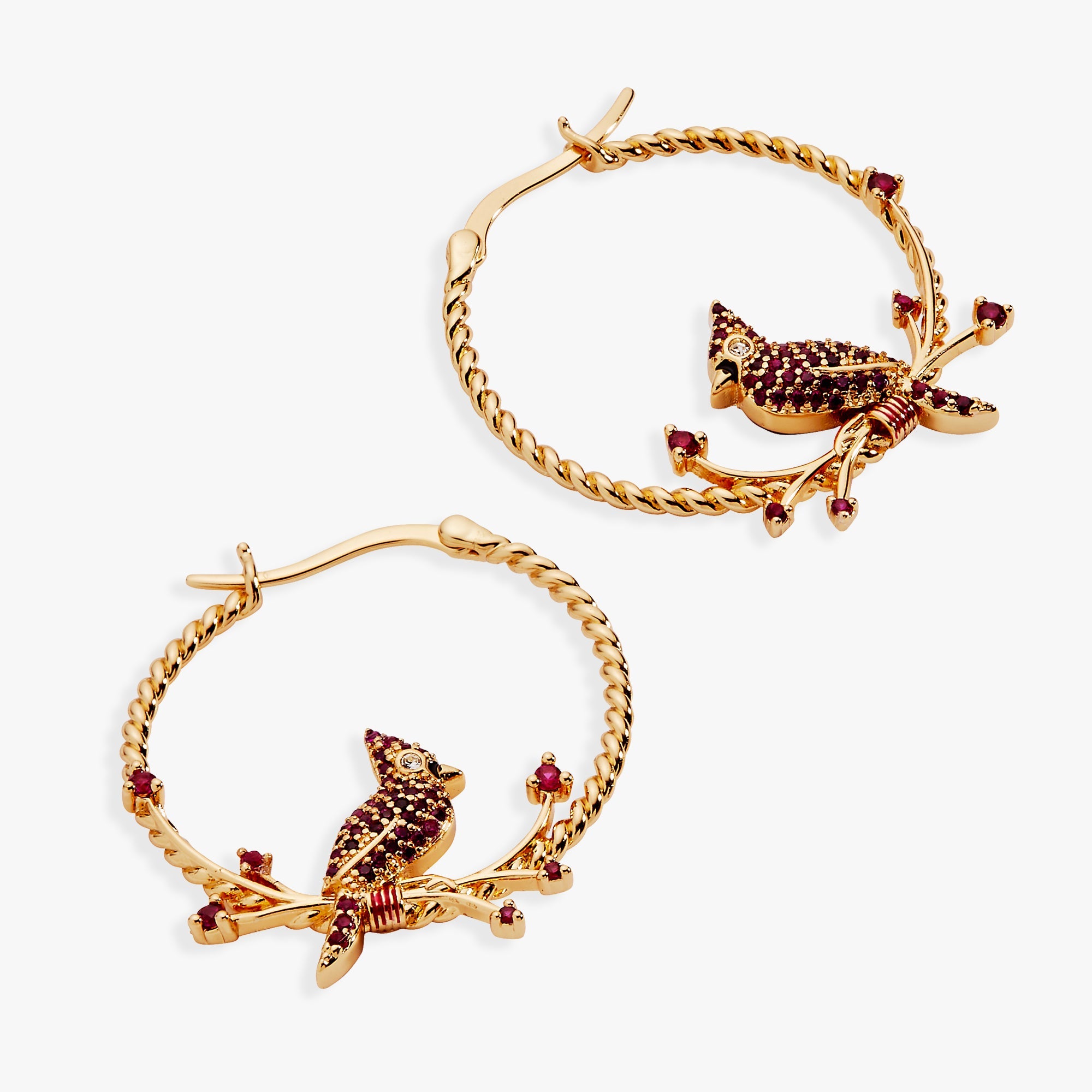 Cardinal Reversible Hoop Earrings