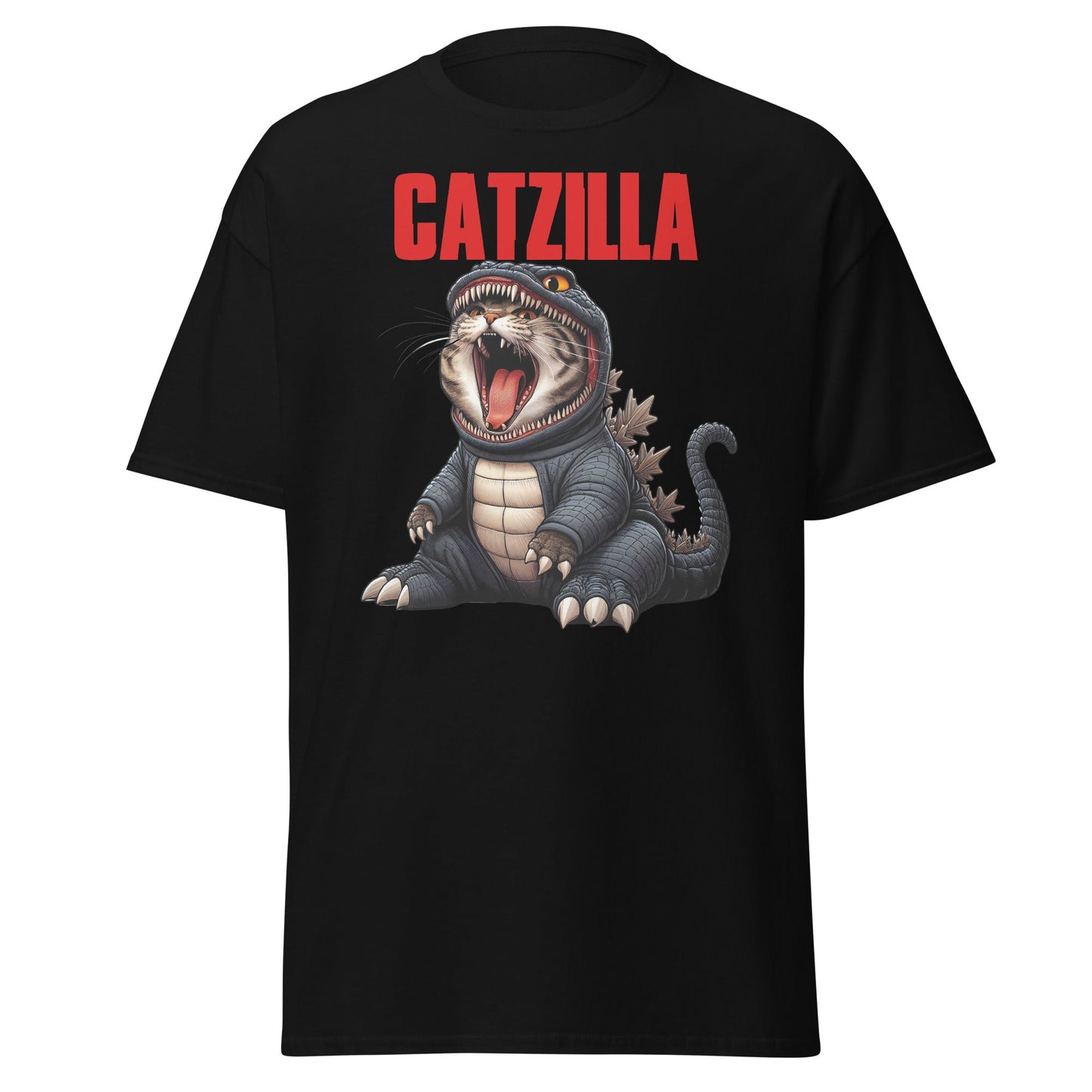 Catzilla Cat T-Shirt Ã¢â‚¬â€œ Funny Monster Cat Graphic Cotton Tee