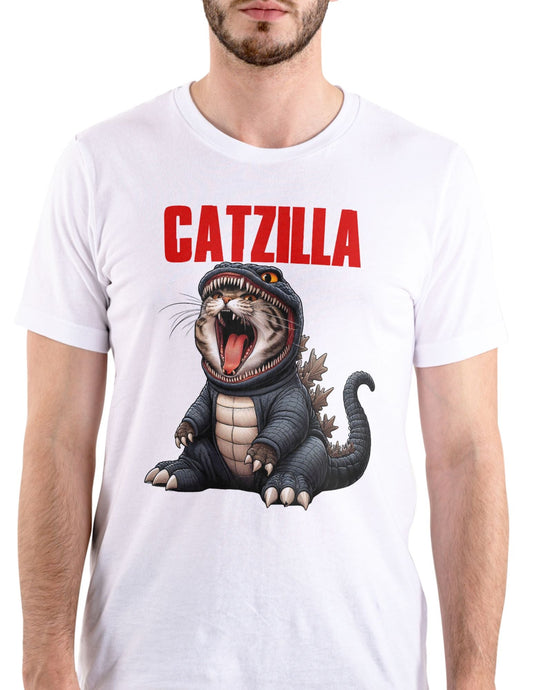Catzilla Cat T-Shirt Ã¢â‚¬â€œ Funny Monster Cat Graphic Cotton Tee