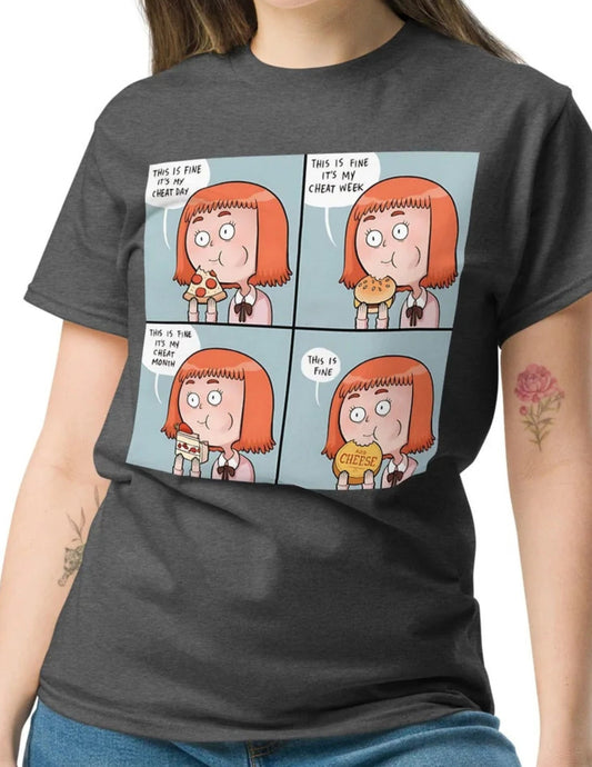 Cheat Day Meme T-Shirt Ã¢â‚¬â€œ Funny Food LoverÃ¢â‚¬â„¢s Meme Graphic Tee