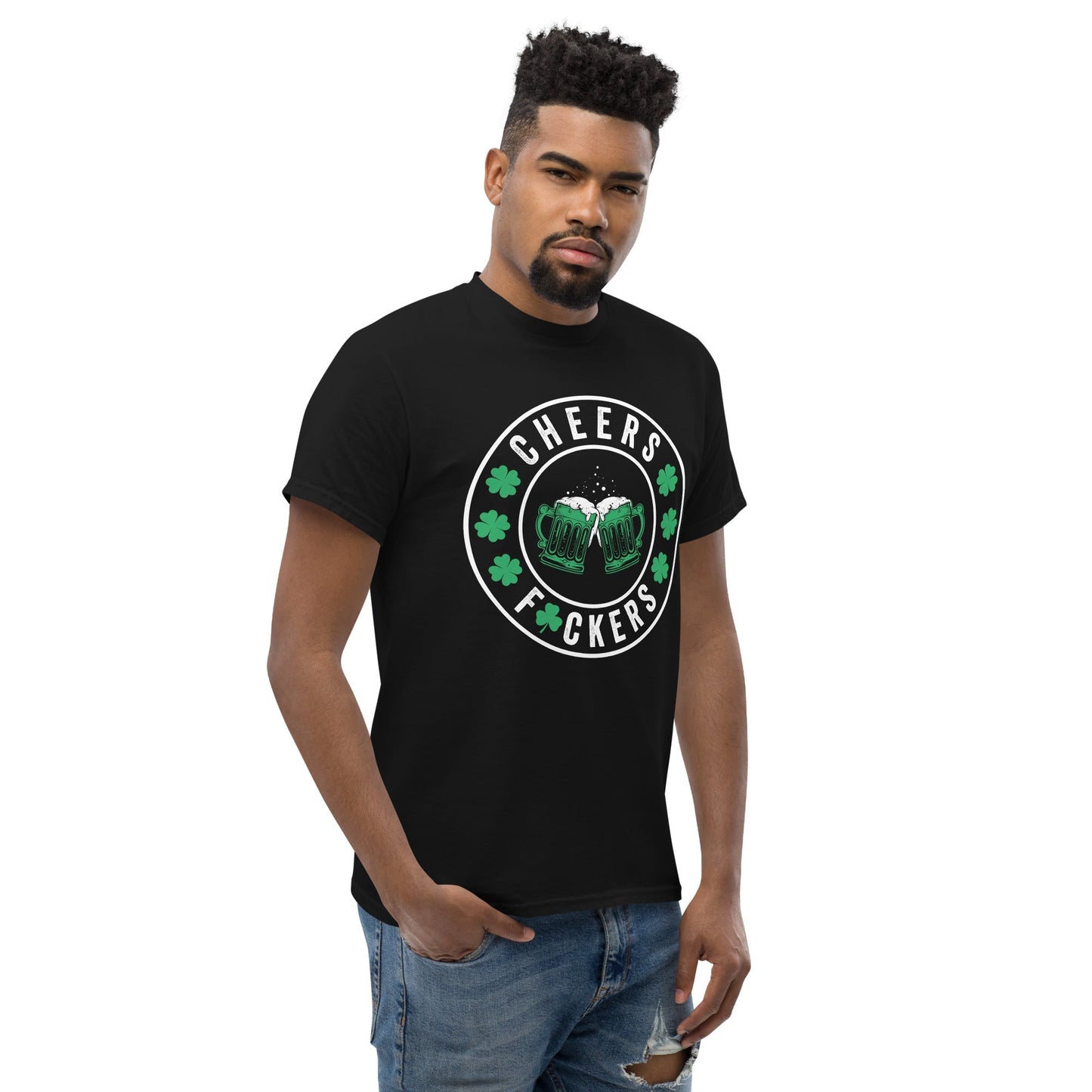 Cheers F*ckers St. PatrickÃ¢â‚¬â„¢s Day T-Shirt Ã¢â‚¬â€œ Funny Irish Party Graphic Tee