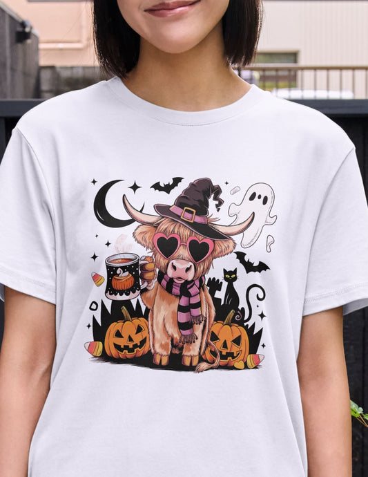Cow Halloween T-Shirt Ã¢â‚¬â€œ Cute Spooky Cow Graphic Tee