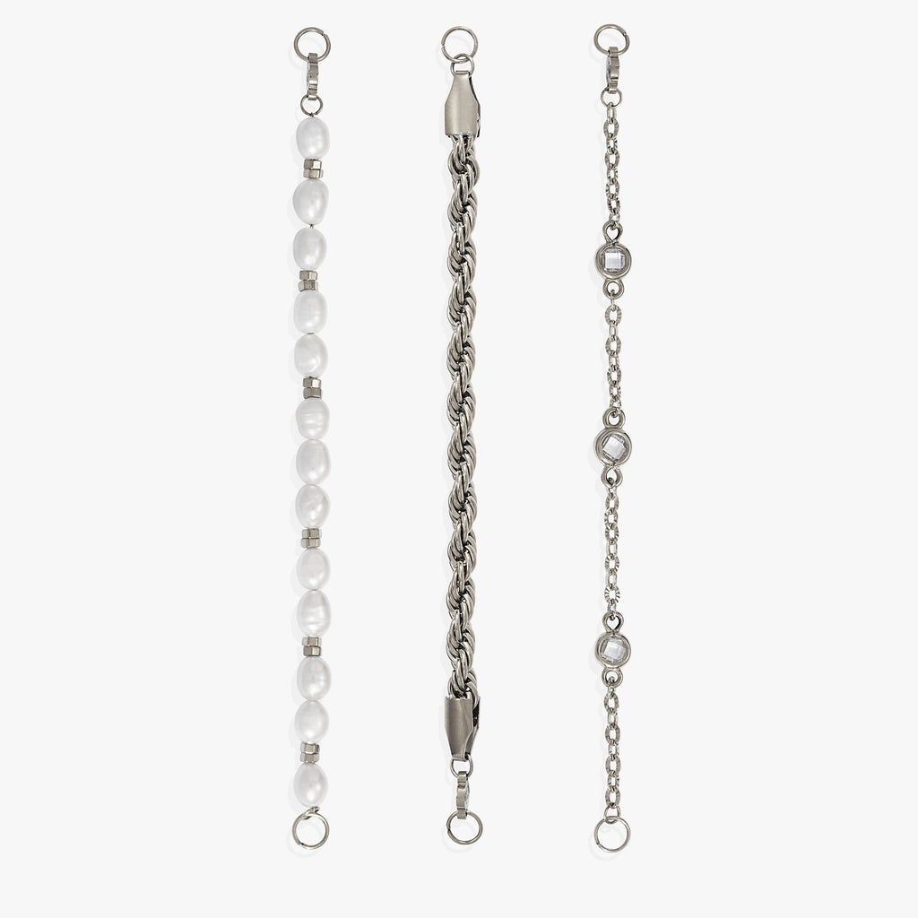 Crystal + Pearl Stranded™ Bracelet Set