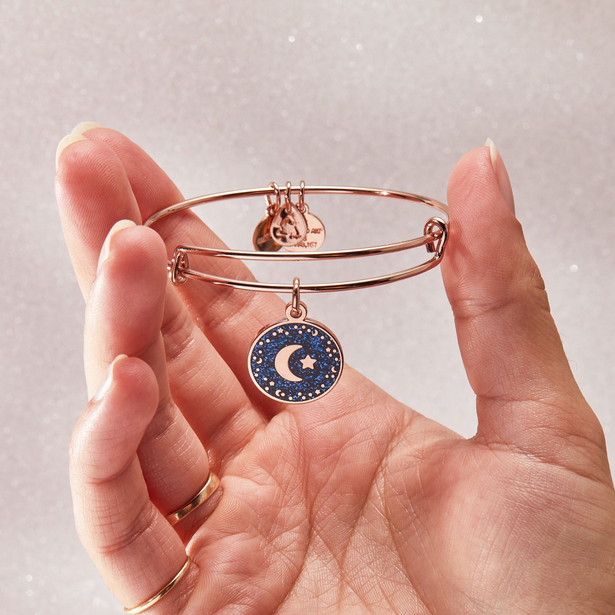 Moon + Star Night Sky Charm Bangle