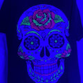 dia de muertos skull T-shirts Black Cotton