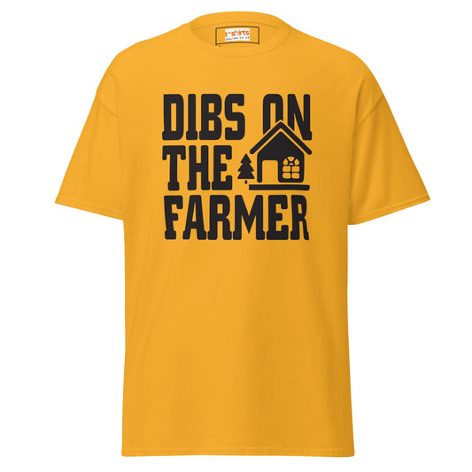 Ã¢â‚¬Å“Dibs on the FarmerÃ¢â‚¬Â Novelty TÃ¢â‚¬â€˜Shirt Ã¢â‚¬â€œ Cute Country Romance Graphic Tee