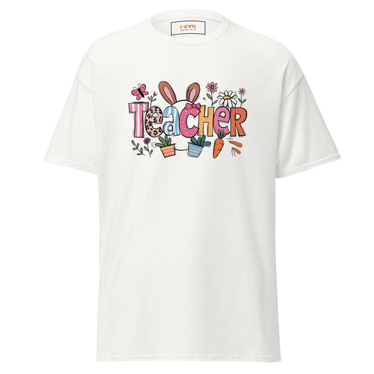 Easter Teacher Graphic TÃ¢â‚¬â€˜Shirt Ã¢â‚¬â€œ Soft Cotton Spring Holiday Shirt for Teachers