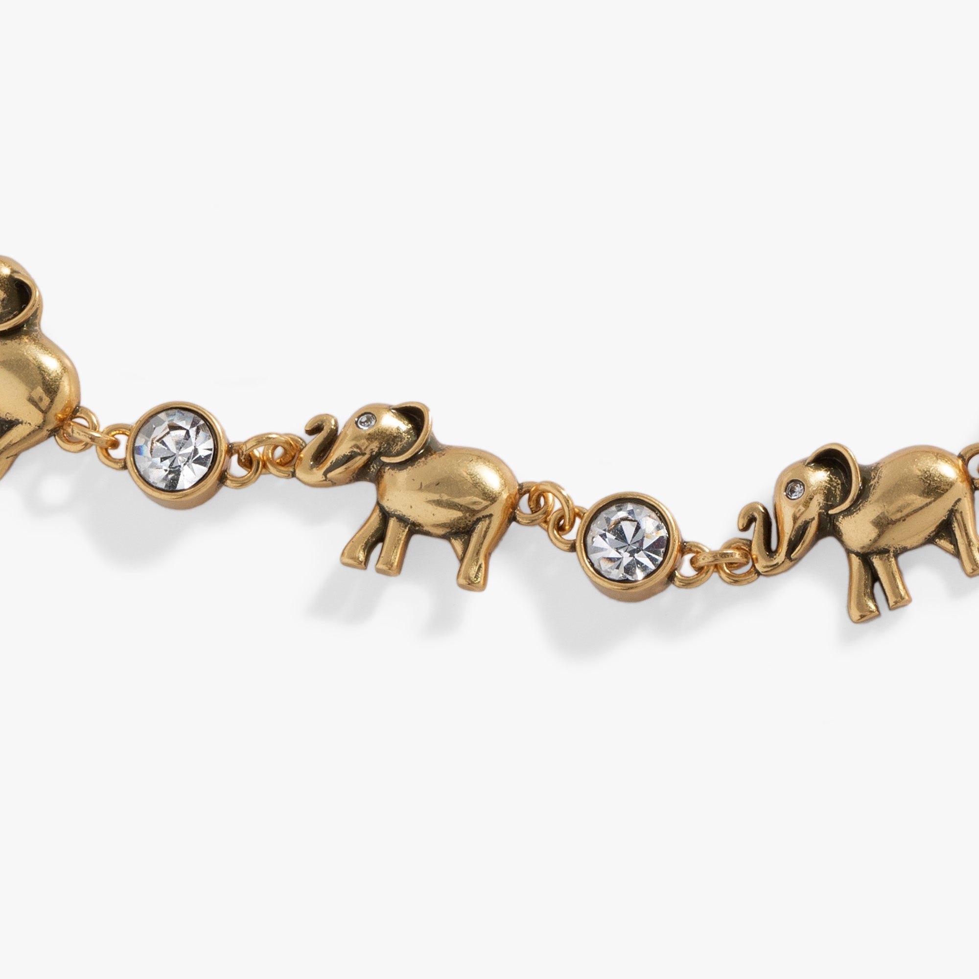 Elephant Crystal Bolo Bracelet