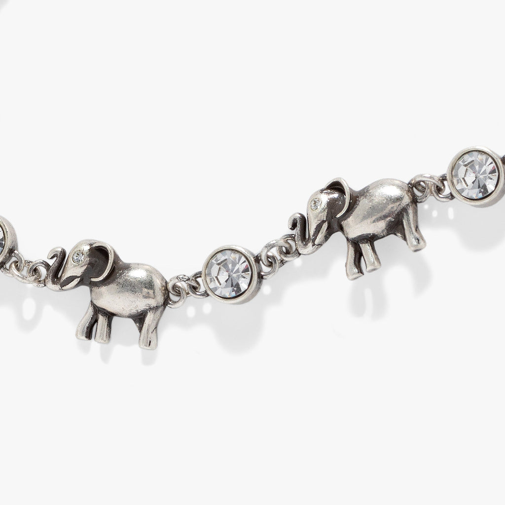 Elephant Crystal Bolo Bracelet