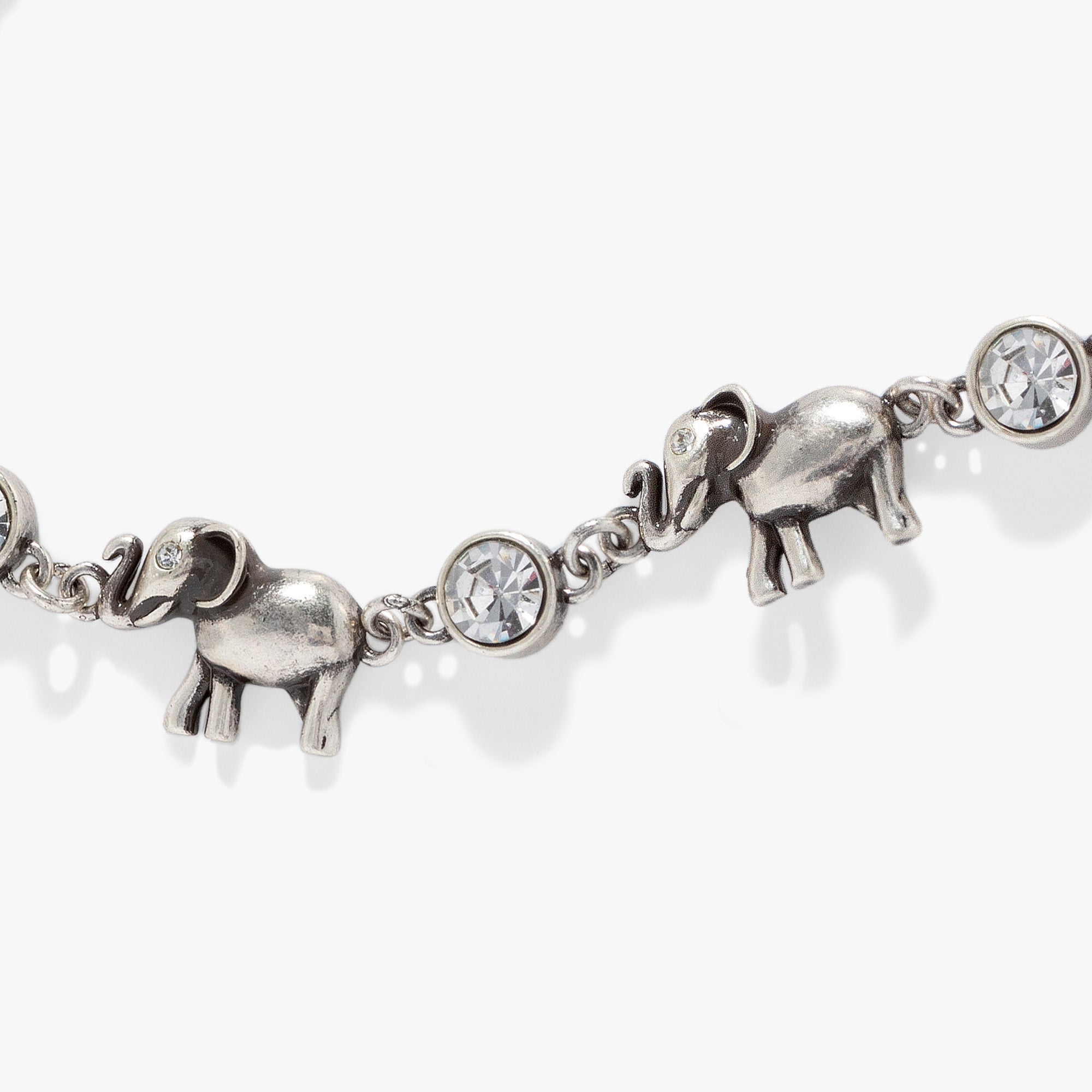 Elephant Crystal Bolo Bracelet