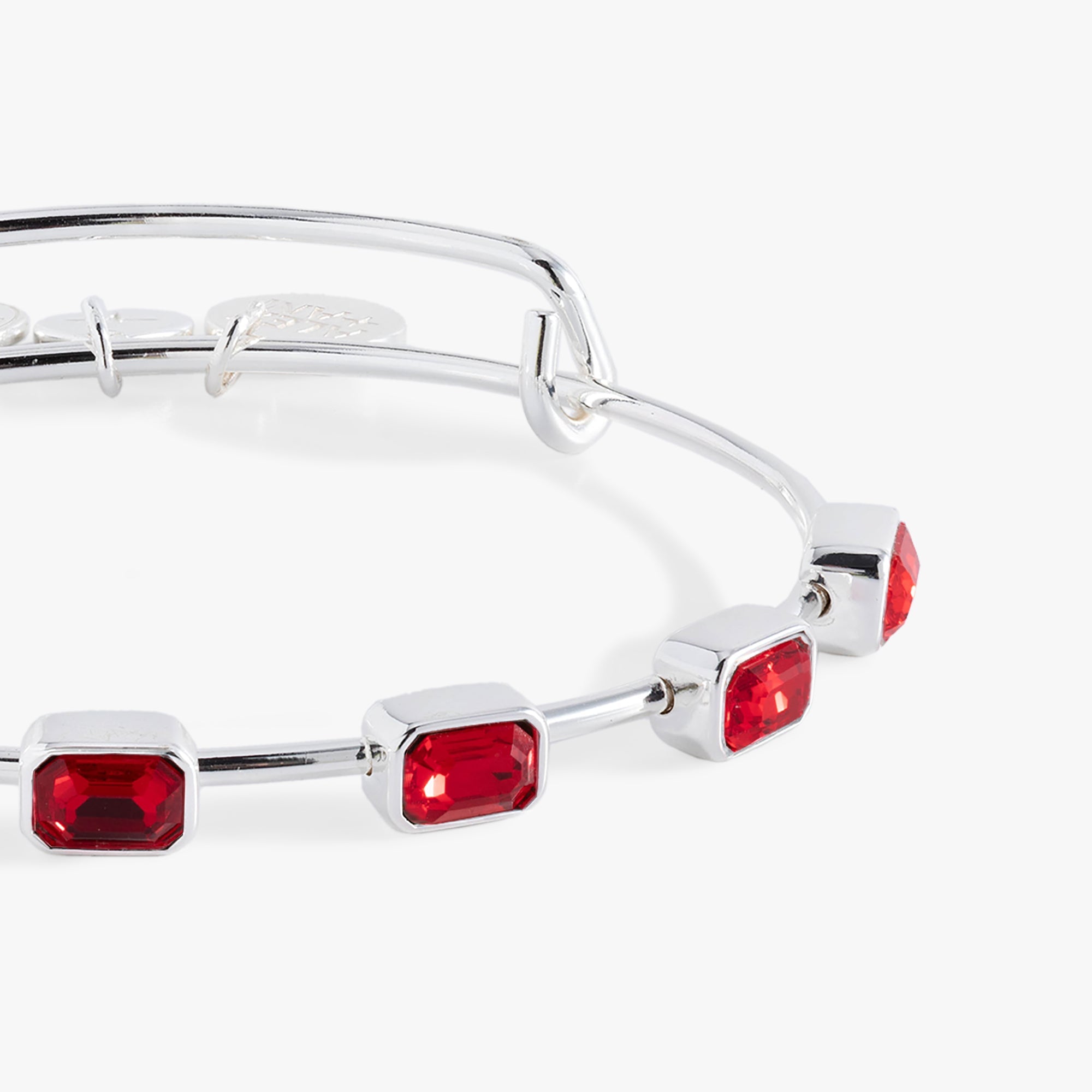 July Birthstone Emerald Cut Bangle