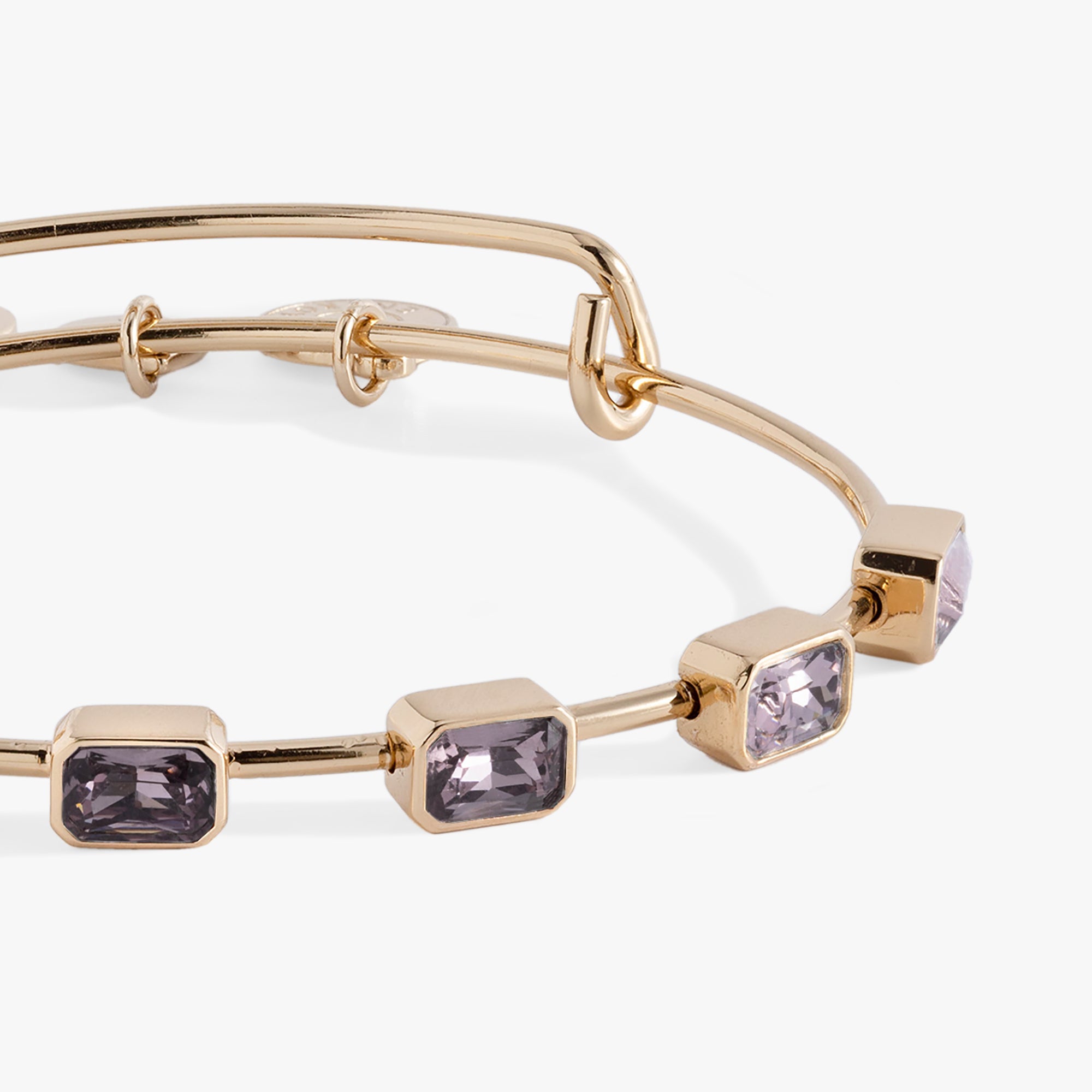 June Birthstone Emerald Cut Bangle