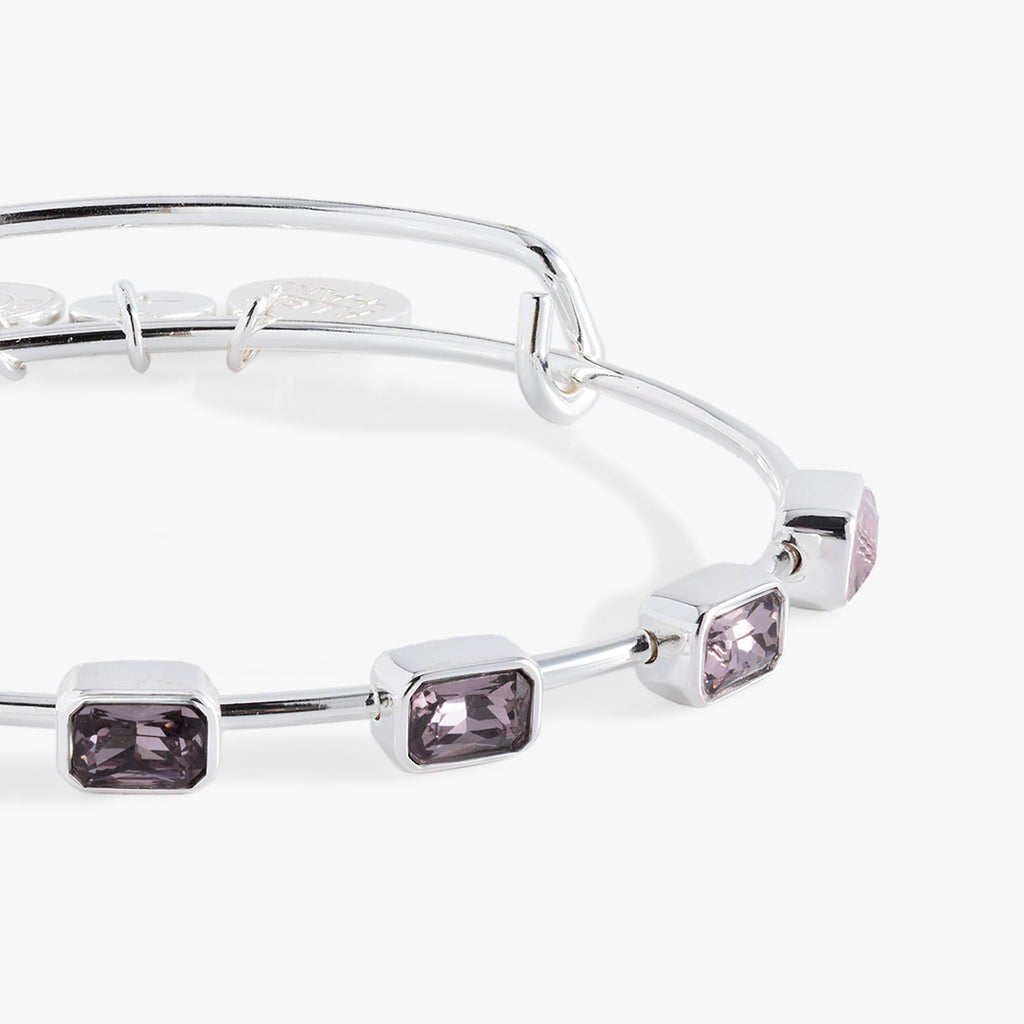 June Birthstone Emerald Cut Bangle