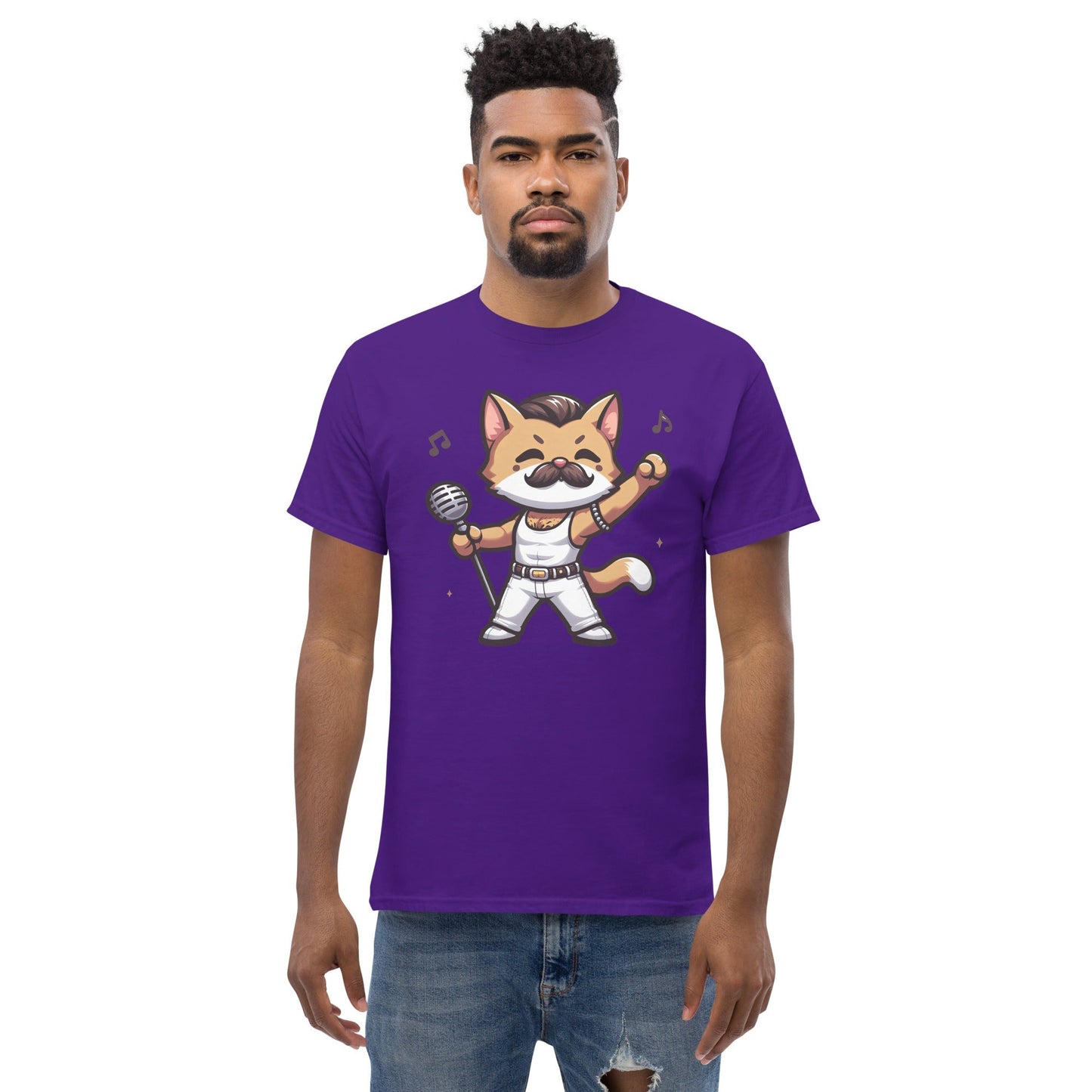 Freddie Purcury Cat T-Shirt Ã¢â‚¬â€œ Funny Queen-Inspired Cat Graphic Tee