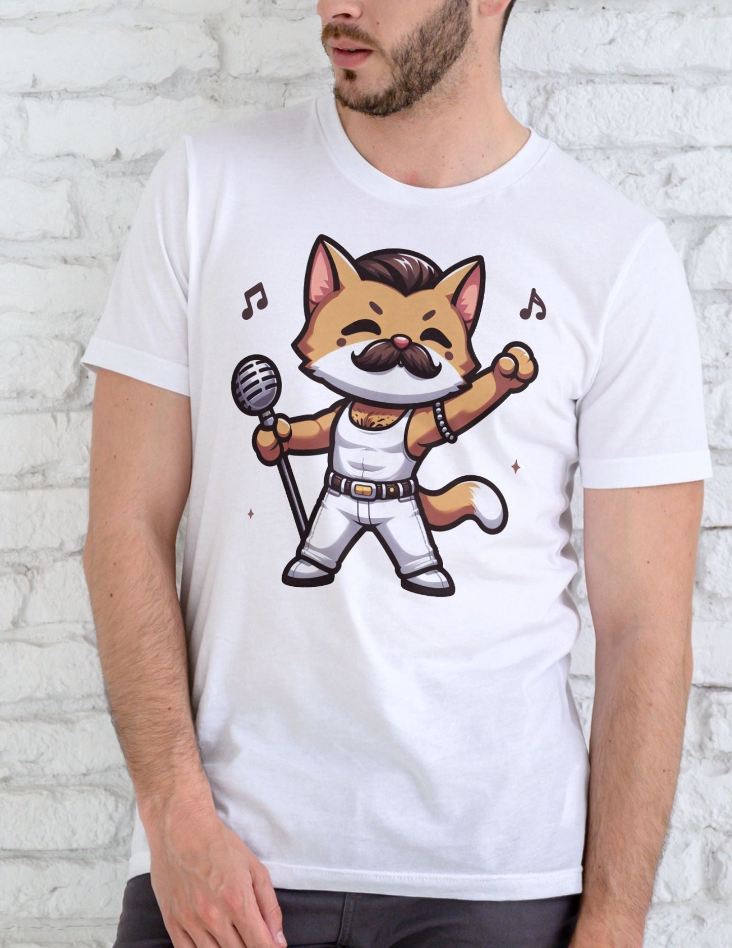 Freddie Purcury Cat T-Shirt Ã¢â‚¬â€œ Funny Queen-Inspired Cat Graphic Tee