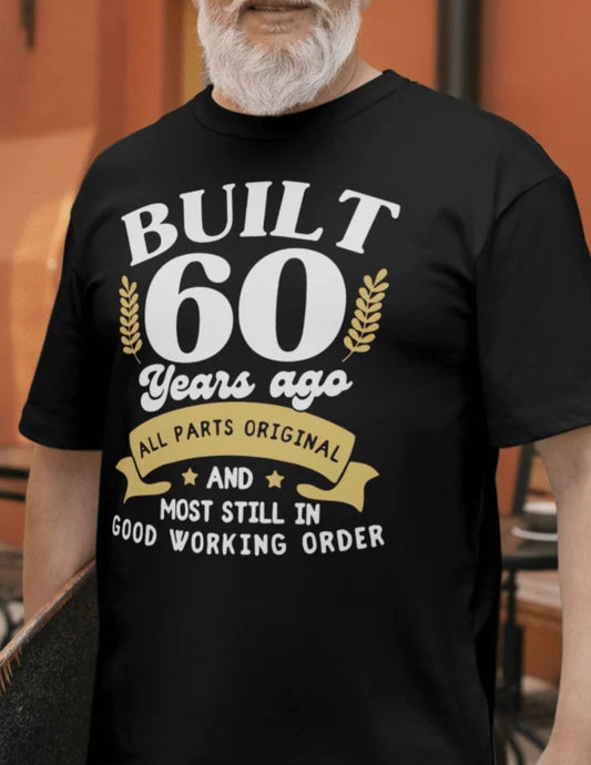 Funny 60th Birthday TÃ¢â‚¬â€˜Shirt Classic Aged to Perfection Graphic Tee