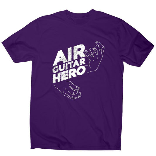Funny air guitar hero - music men's t-shirt