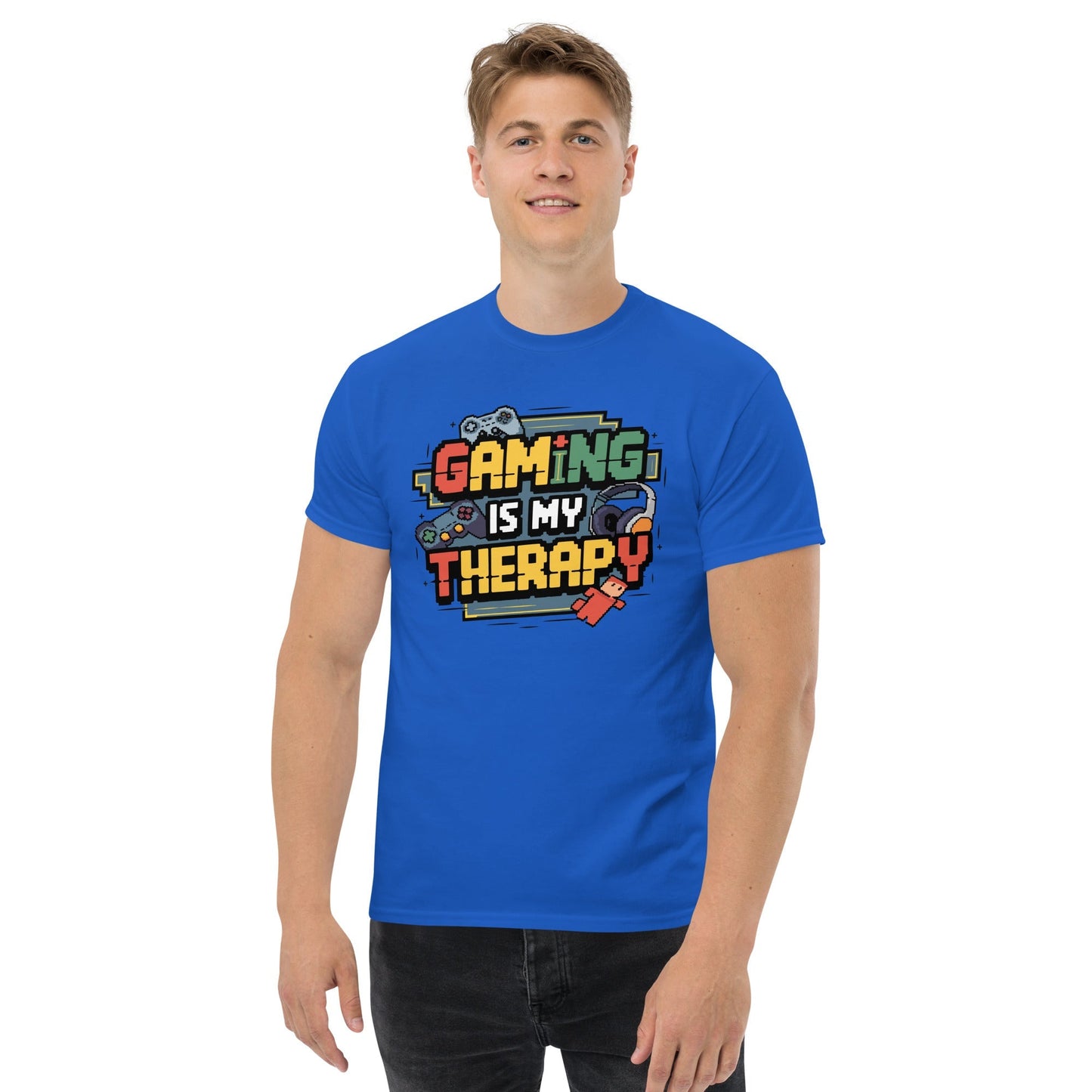 Gaming Is My Therapy T-Shirt Ã¢â‚¬â€œ Funny Gamer Graphic Cotton Tee
