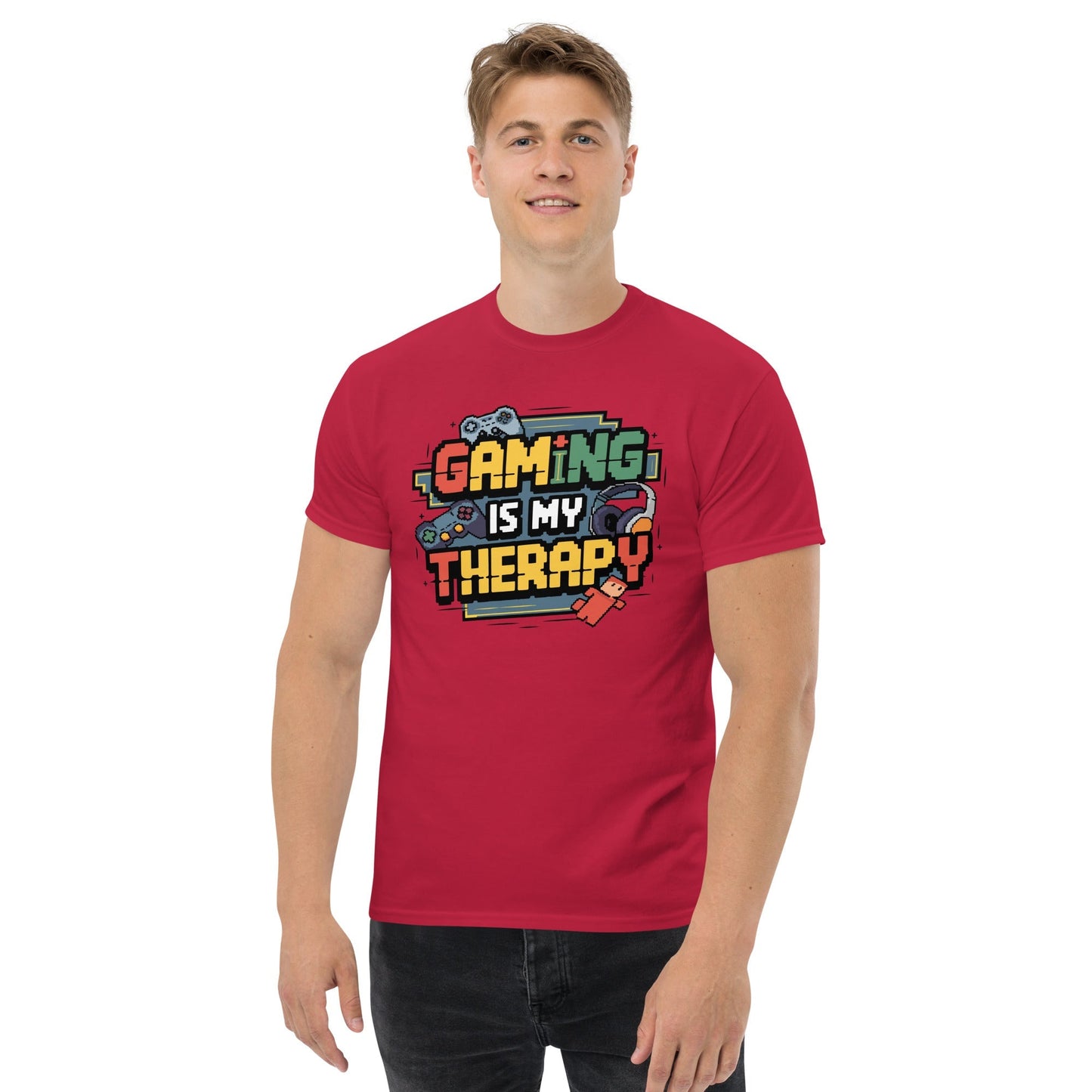 Gaming Is My Therapy T-Shirt Ã¢â‚¬â€œ Funny Gamer Graphic Cotton Tee