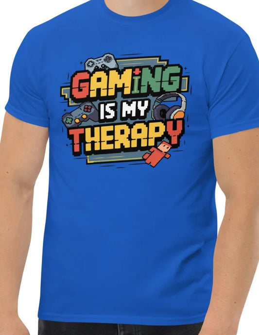 Gaming Is My Therapy T-Shirt Ã¢â‚¬â€œ Funny Gamer Graphic Cotton Tee