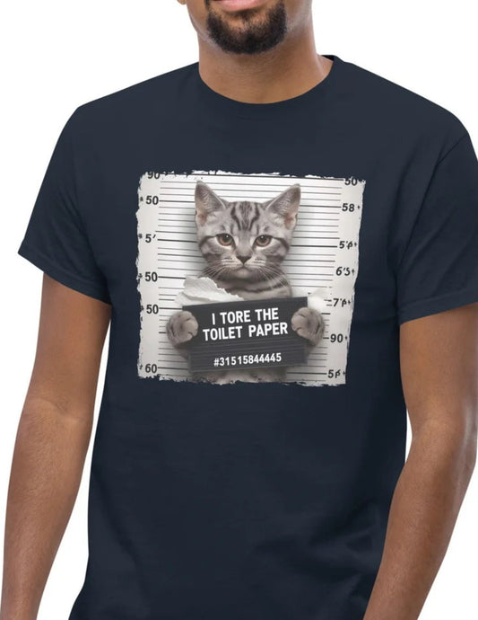 Guilty Cat T-Shirt Ã¢â‚¬â€œ Funny Cat Graphic Cotton Tee for Cat Lovers
