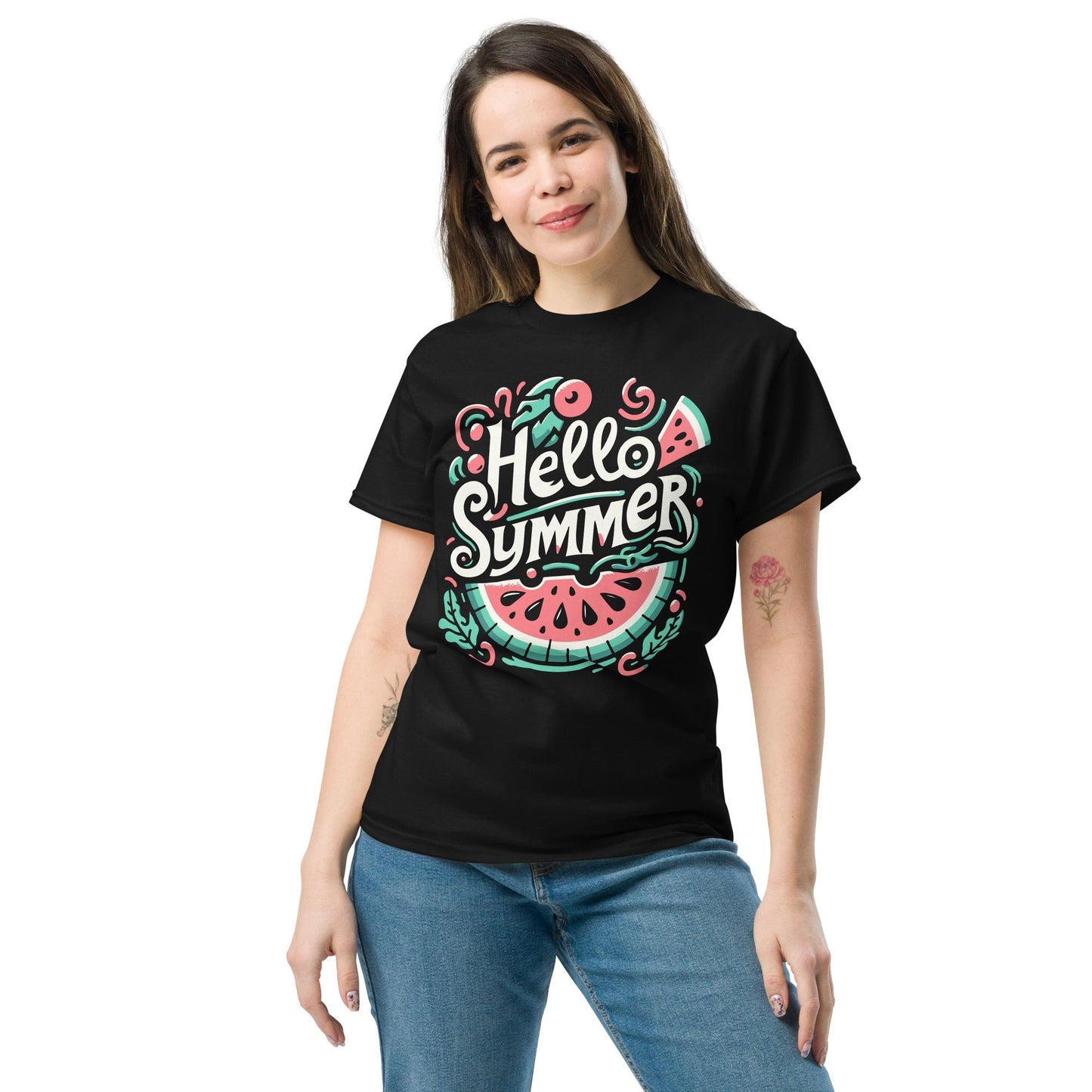 Hello Summer T-Shirt Vibrant Fruit Splash Graphic Tee