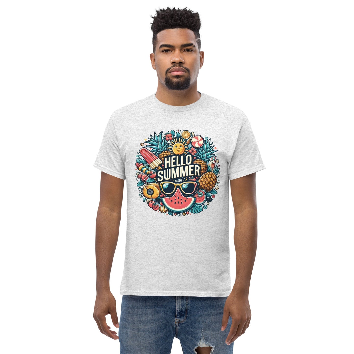 Hello Summer TÃ¢â‚¬â€˜Shirt Bright Sunshine Graphic Tee Unisex Cotton