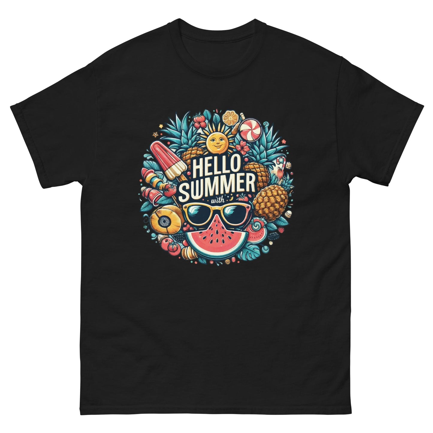Hello Summer TÃ¢â‚¬â€˜Shirt Bright Sunshine Graphic Tee Unisex Cotton