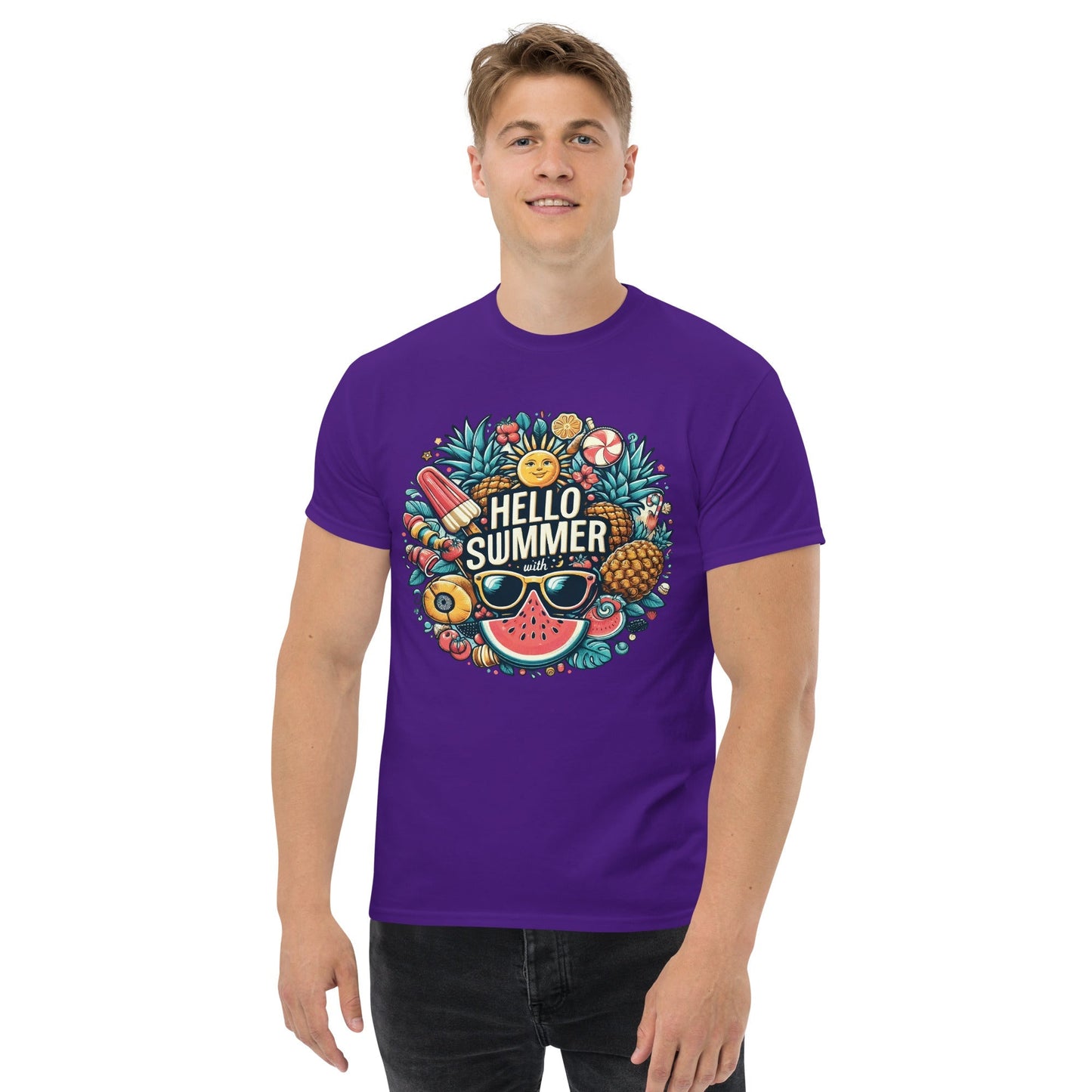 Hello Summer TÃ¢â‚¬â€˜Shirt Bright Sunshine Graphic Tee Unisex Cotton