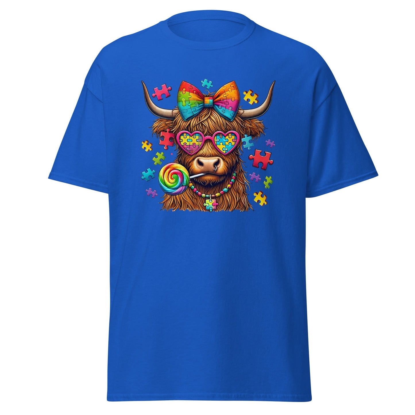 Highland Cow Autism T-Shirt Ã¢â‚¬â€œ Unique Autism Awareness Graphic Tee