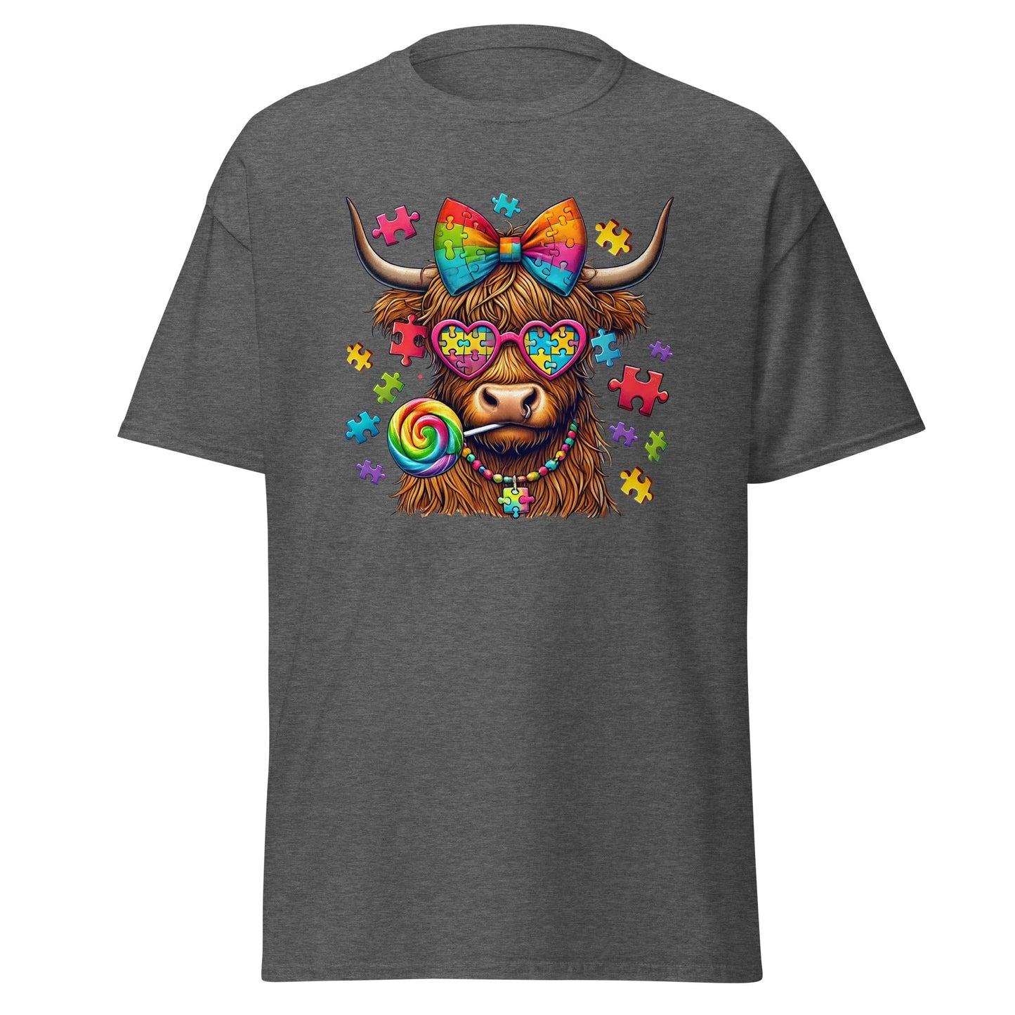Highland Cow Autism T-Shirt Ã¢â‚¬â€œ Unique Autism Awareness Graphic Tee