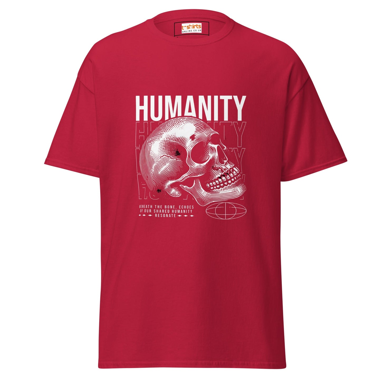 Humanity Skull TÃ¢â‚¬â€˜Shirt Dark Art Graphic Tee Unisex Cotton