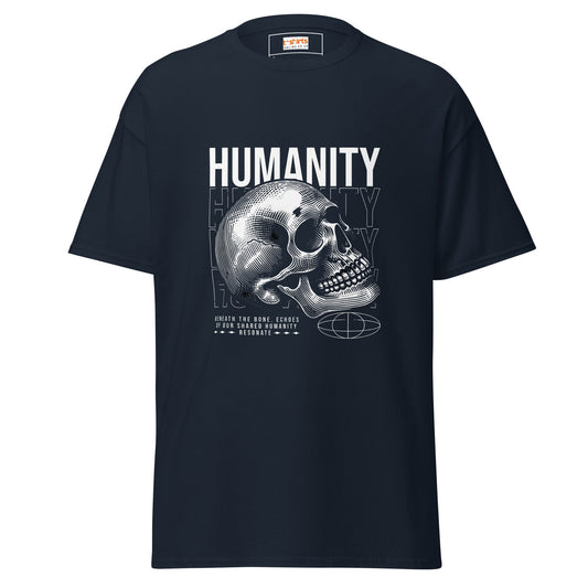 Humanity Skull TÃ¢â‚¬â€˜Shirt Dark Art Graphic Tee Unisex Cotton