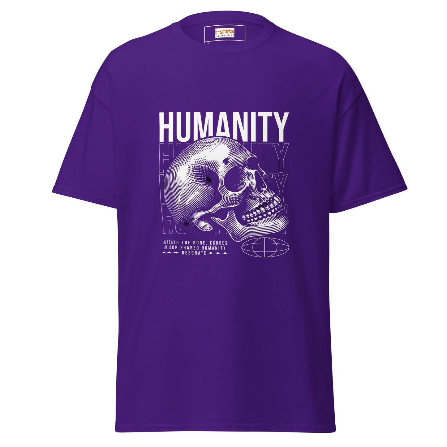 Humanity Skull TÃ¢â‚¬â€˜Shirt Dark Art Graphic Tee Unisex Cotton