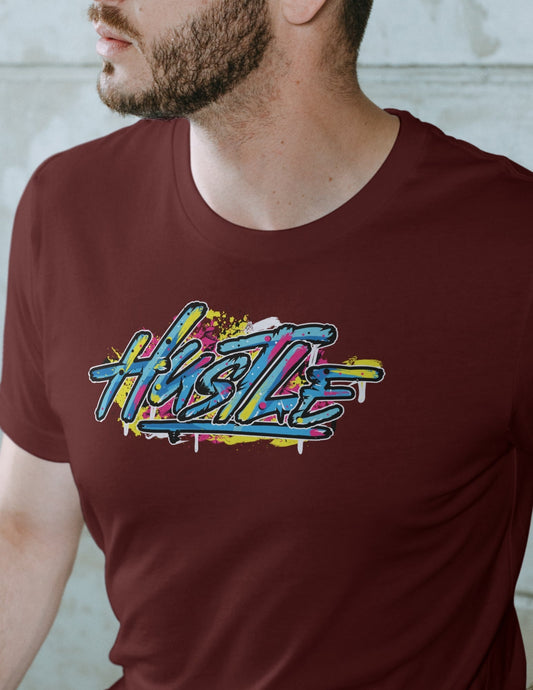 Hustle MenÃ¢â‚¬â„¢s TÃ¢â‚¬â€˜Shirt Motivational Streetwear Graphic Cotton Tee